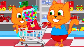 🔴 Cats Family LIVE: Familia de Gatos - Juguete Máquina de Chicles Dibujos Animados en Español