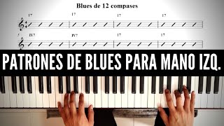 4 patrones de "bajo" para tocar blues en piano