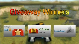 Tanki Online - Giveaway Winners!!