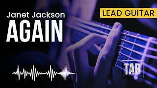 ( Lead Guitar ) Again - Janet Jackson - Super Easy Fingerstyle Guitar Tutorial TAB