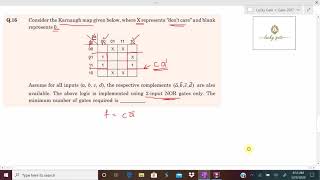 25. GATE-2017-Digital (K-Map simplification) Question and its Detailed Solution...