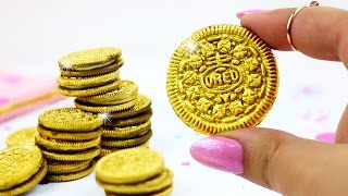 METALLIC GOLD OREOS ♥ DIY