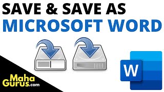 How to Save Document in Microsoft Word | Save or Save As Word Document