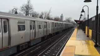 NYC Subways: 14th St and Canarsie bound R143 (L) Trains at New Lots Avenue