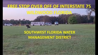 Free camp stop off of Interstate 75, Wildwood Florida (with a reservation). Dry Camping  Boondocking