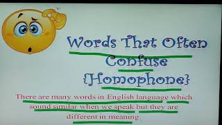 Homophones