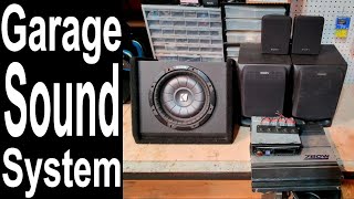 CAR STEREO turned GARAGE SOUND SYSTEM with an ATX POWER SUPPLY (Garage Project #1)