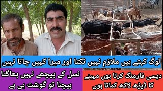 گوٹ فارمنگ سے ڈیڑھ لاکھ مہینہ کمانے والا فارمر اور نسل بھی دیسی  farmer who earns 1.5 Lac month