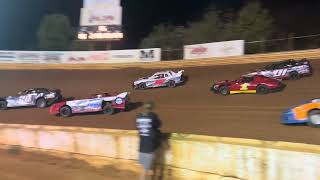 Three wide STREET STOCKS VOLUNTEER SPEEDWAY 9-19-2024 Inaugural Scott Bloomquist Memorial