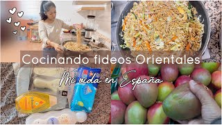 COCINANDO FIDEOS ORIENTALES 🍜 | Así es un baby shower en España 🍼👶# vlogs