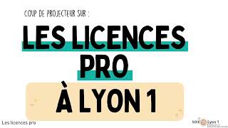 Les Licences pro à Lyon 1