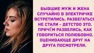 Бывшие муж и жена случайно встретились в электричке.