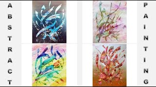 Incredible «Scratch Art Technique» abstract painting Demonstration !!