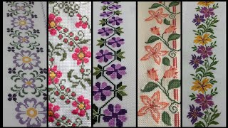 Floral cross stitch Hand embroidery  thick cotton / Beautifull Hand cross stitch