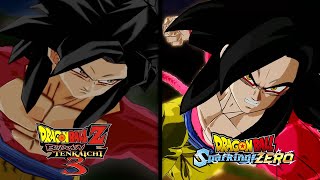 SSJ 4 Goku Character Comparison - Tenkaichi 3 vs Sparking Zero