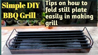 Tips on how to fold still plate easily in making BBQ grill. / Simple DIY