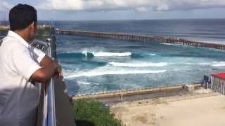 Malé City Bridge overview "No surfing" August 2016