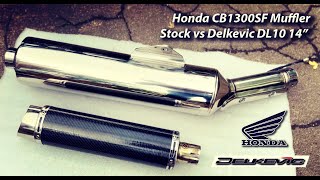 Замена глушителя на Honda CB1300SF | Change stock muffler on Honda CB1300SF to Delkevic DL10