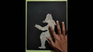 Hanuman ji rice art/Lord Hanuman rice art/Hanuman rice art