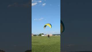 Epic Paramotor Swoop Landing Touch and Go #metallica #paramotor #ozone freeride