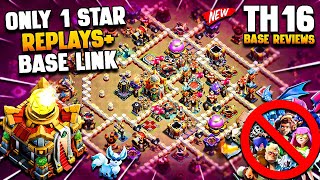 ONLY 1 STAR TH16 Base Link With REPLAYS | Best TH16 War Base Link (Town Hall 16) | TH16 Legend Base