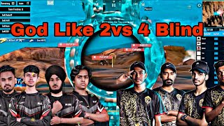 GodLike 2vs 4 Bilind Team | Godl Amar On Fire🔥