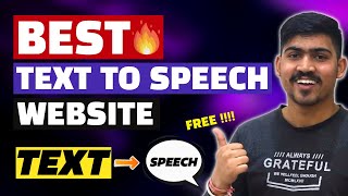 Best Text To Speech Website - Free & Easy to Use ✅ | Realistic Voice 🔥| Clone Your Voice 🔥