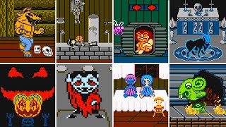 Splatterhouse Wanpaku Graffiti (NES) - All Bosses