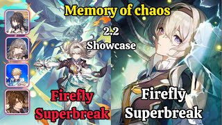 E0S0 Firefly Showcase Both Sides of Memory of Chaos Stage 12 f2p Clear / Honkai Star Rail