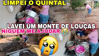 NIGUEM ME AJUDAR/LAVEI UM MONTE DE LOUÇA 🥵🔥LIMPEI O QUINTAL