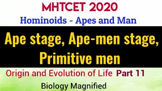 Origin & Evolution of Life for MHTCET 2020 | Hominoidea- Apes & Man | MHTCET biology lecture | MCQs