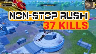 NON STOP RUSH WITH FULL SQUADS 37 KILLS 😱 pubg mobile