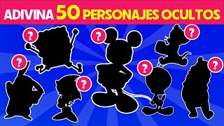 Adivina 50 Personajes Animados Ocultos ✅🥰🧙‍♂️ | Quiz de Personajes ✅ - Trivia de Personajes Animados