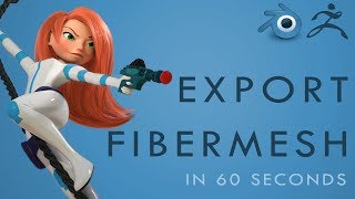 How to EXPORT FIBERMESH to Blender (or other) - 60 Second Tutorial