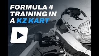 Formula 4 training in a KZ Kart