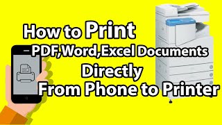 ✓How to Print (PDF,Word,Excel) Documents Directly from Android Mobile Phone to Canon Printer