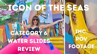 ICON OF THE SEAS, ROYAL CARIBBEAN - AQUA PARK WATER SLIDES REVIEW (inc POV footage of rides!)