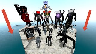 SPARTAN KICKING ALL TV MAN, CAMERA MAN and SPEAKER MAN Bosses UNDERWATER In Garry's Mod!