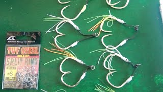 split ring and luminous assist hooks for jigging unboxing