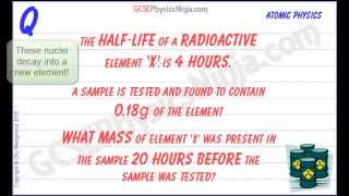 Half Life Physics Example - GCSE Physics