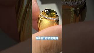 Green sapphire thailand / bangsing biru bebed kristal / gemstone / batu permata / jewelry