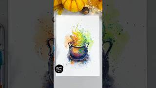 How to Draw a Witch Cauldron 🧙‍♀🎃 | Halloween Tutorial for Watercolor Sketching Beginners