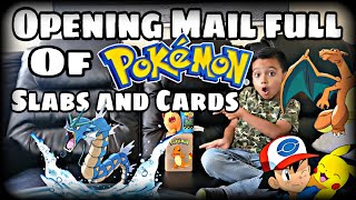 Opening Mail Full of Pokémon Cards and SLABS we got Some Fire!!!