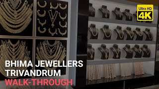 Inside Bhima Jewellers 4K Thiruvananthapuram Kerala . Bhima Gold Pure Gold.