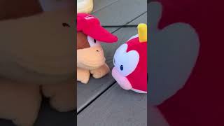 Diddy Kong catches a fish! #marioplush #donkeykong #funkykong #shorts #funny