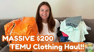 HUGE $200 TEMU HAUL | CLOTHING, SHOES AND MORE