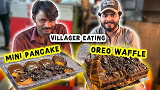 Eating PANCAKE & Waffle For The First Time | Villagers Eat