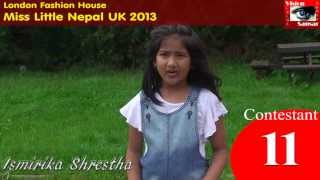 Miss Little Nepal UK: Contestant No.11 - Ishmirika Shrestha