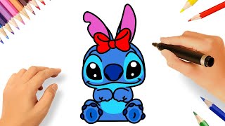 COMO DESENHAR O STITCH PASSO A PASSO