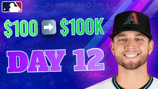 $100 into $100K Challenge | Day 12 | Free MLB Picks & Predictions 7/5/24